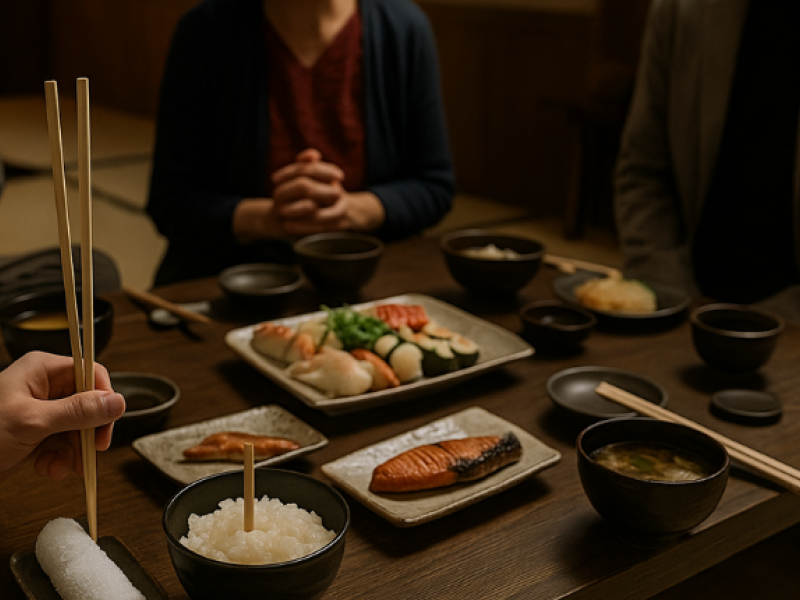 Cinco cosas que nunca debes hacer al sentarte en una mesa en Japón
