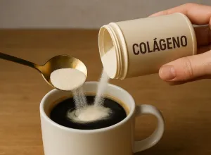 taza de café con colágeno