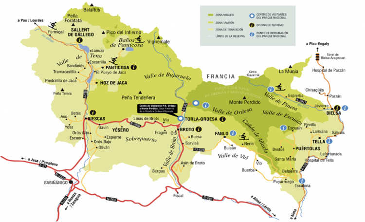 Figura 1: Reserva Ordesa-Viñamala, Huesca en España. Fuente: Sarga.