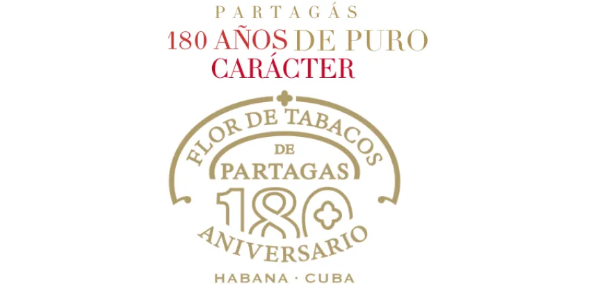 Logotipo Partagás 180 aniversario