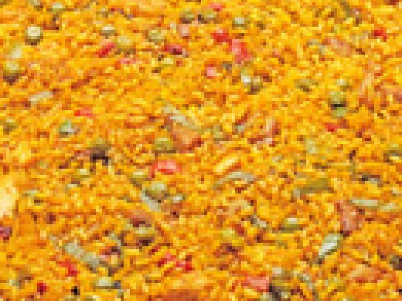 Arroz con maíz a la criolla