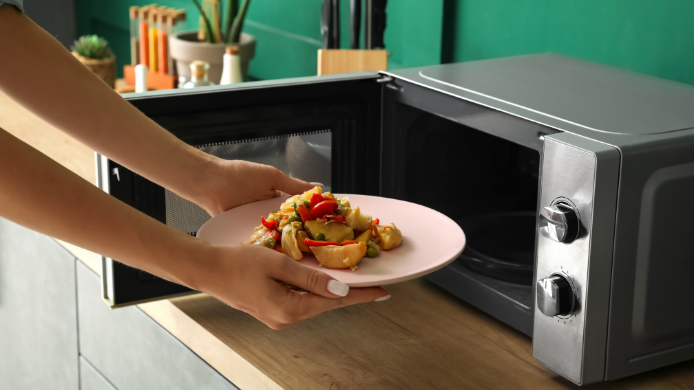 Verduras al vapor en microondas