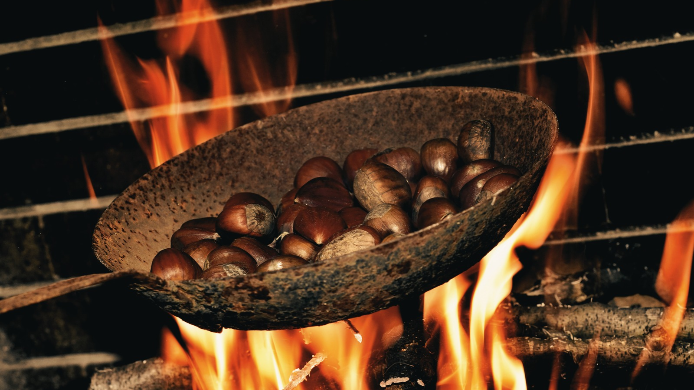 Castañas al fuego