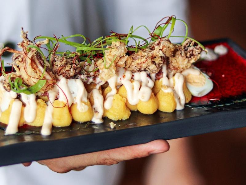 causa limeña de pulpo y chipirón
