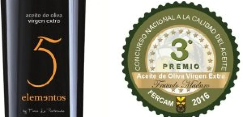 Finca La Pontezuela, única almazara de Castilla-La Mancha premiada en FERCAM 2016 por su exclusivo aceite “5 elementos” 100% Cornicabra Finca La Pontezuela, única almazara de Castilla-La Mancha premiada en FERCAM 2016 por su exclusivo aceite “5 elementos” 100% Cornicabra