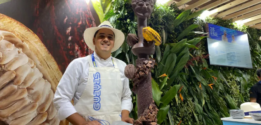 escultura de chocolate