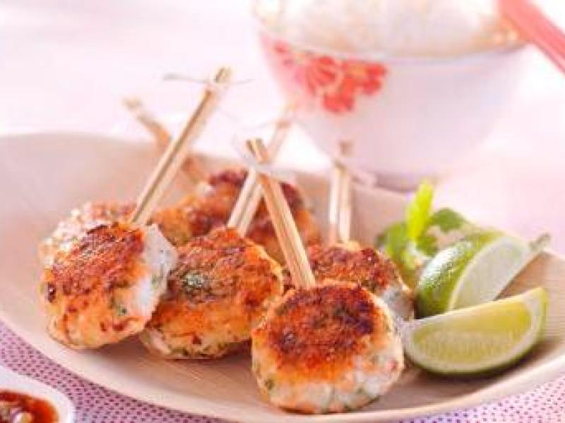 Piruletas tailandesas de Bacalao y Salmón Noruegos Frescos