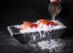 Foto: nigiri de carabinero (parte del menú)