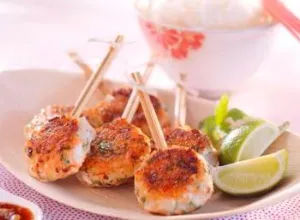 Piruletas tailandesas de Bacalao y Salmón Noruegos Frescos