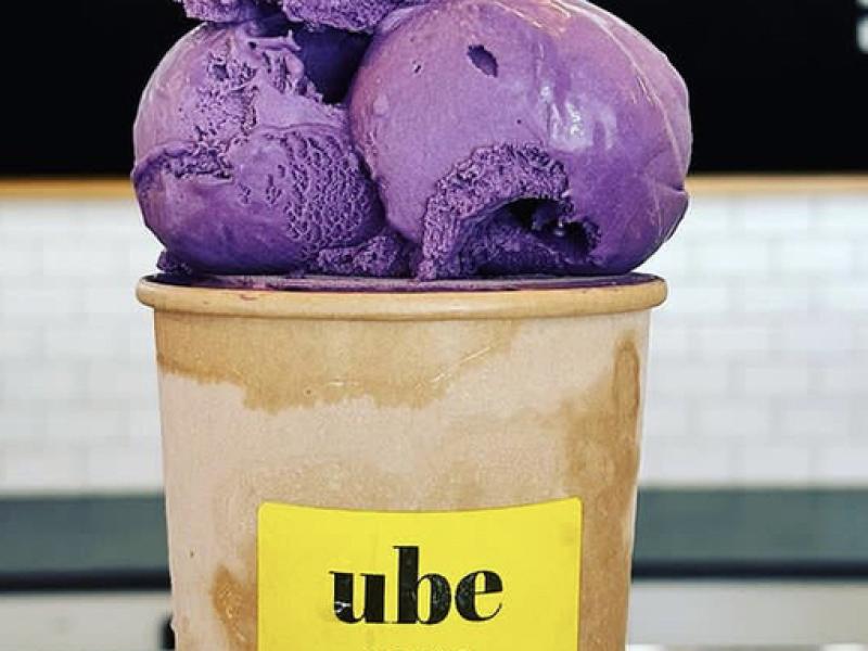 Ube foto tomada de @milkandsugarcreamery
