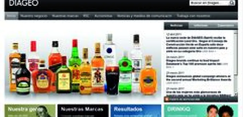Diageo estrena web en español Diageo estrena web en español
