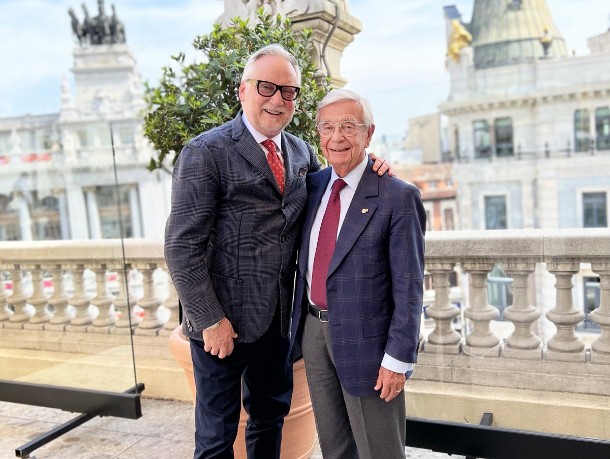 Rafael Ansón con Dany Stauffacher en Madrid