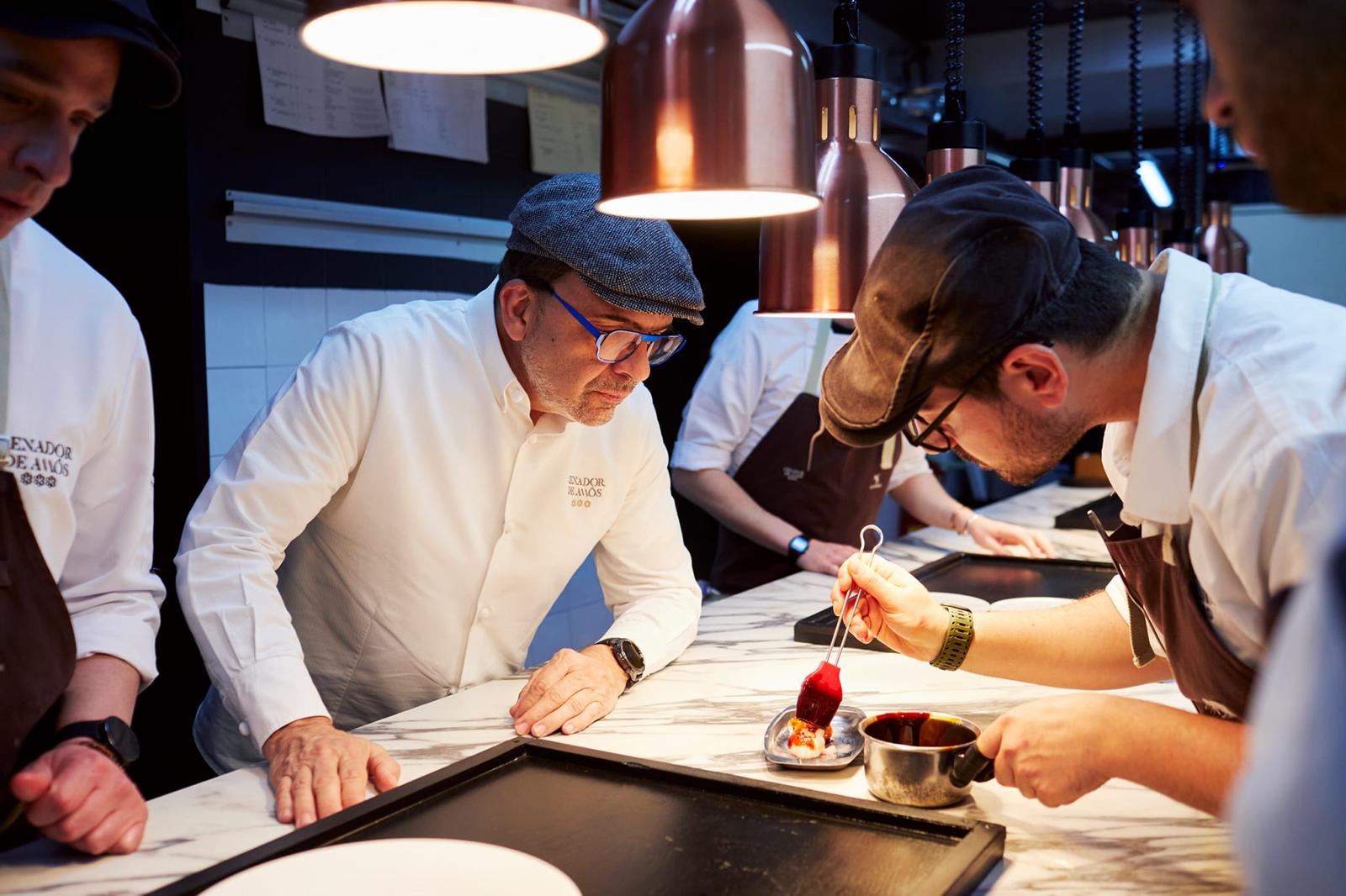 Cenador de Amos, Jesús Sánchez en la cocina
