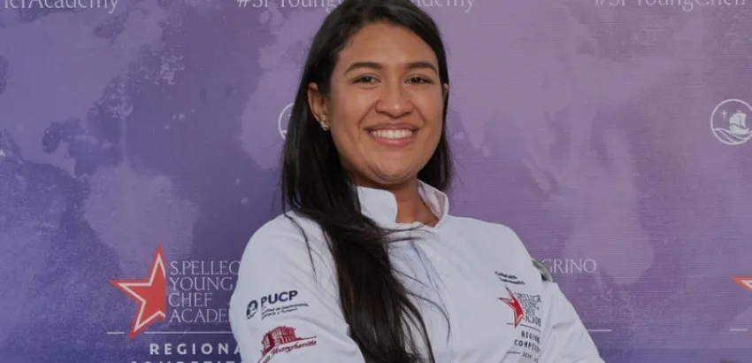 S.Pellegrino Young Chef Academy de Latinoamérica Gabriela Sarmiento con el premio S.Pellegrino Young Chef Academy de Latinoamérica