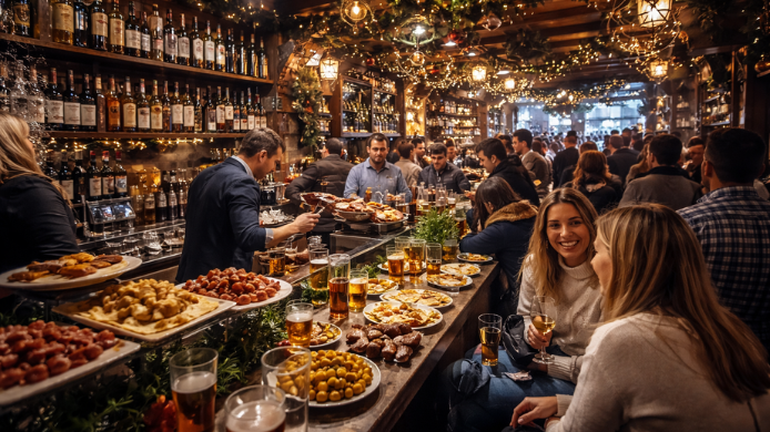 Tardebuena en bar de la ciudad