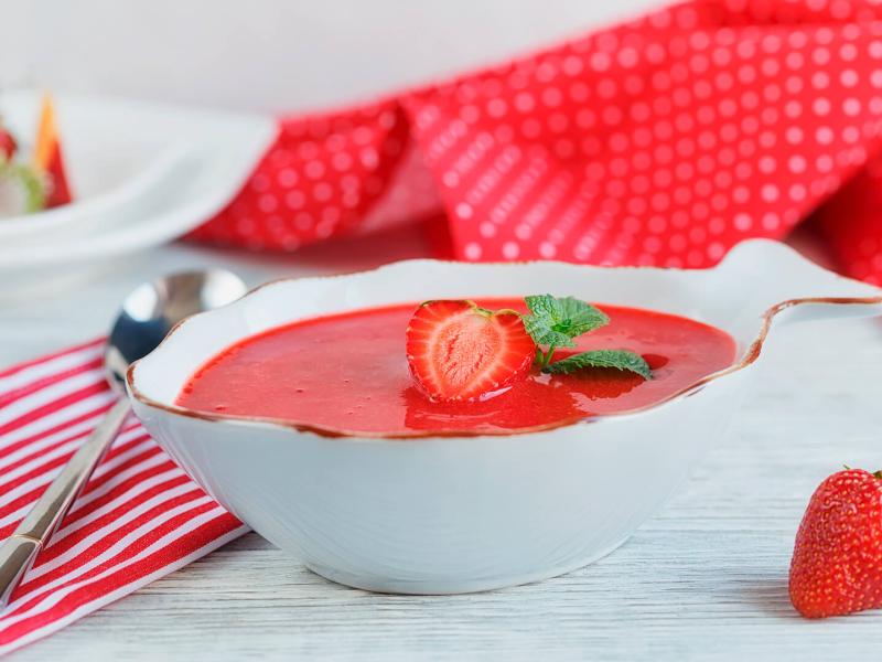 Gazpacho de fresas