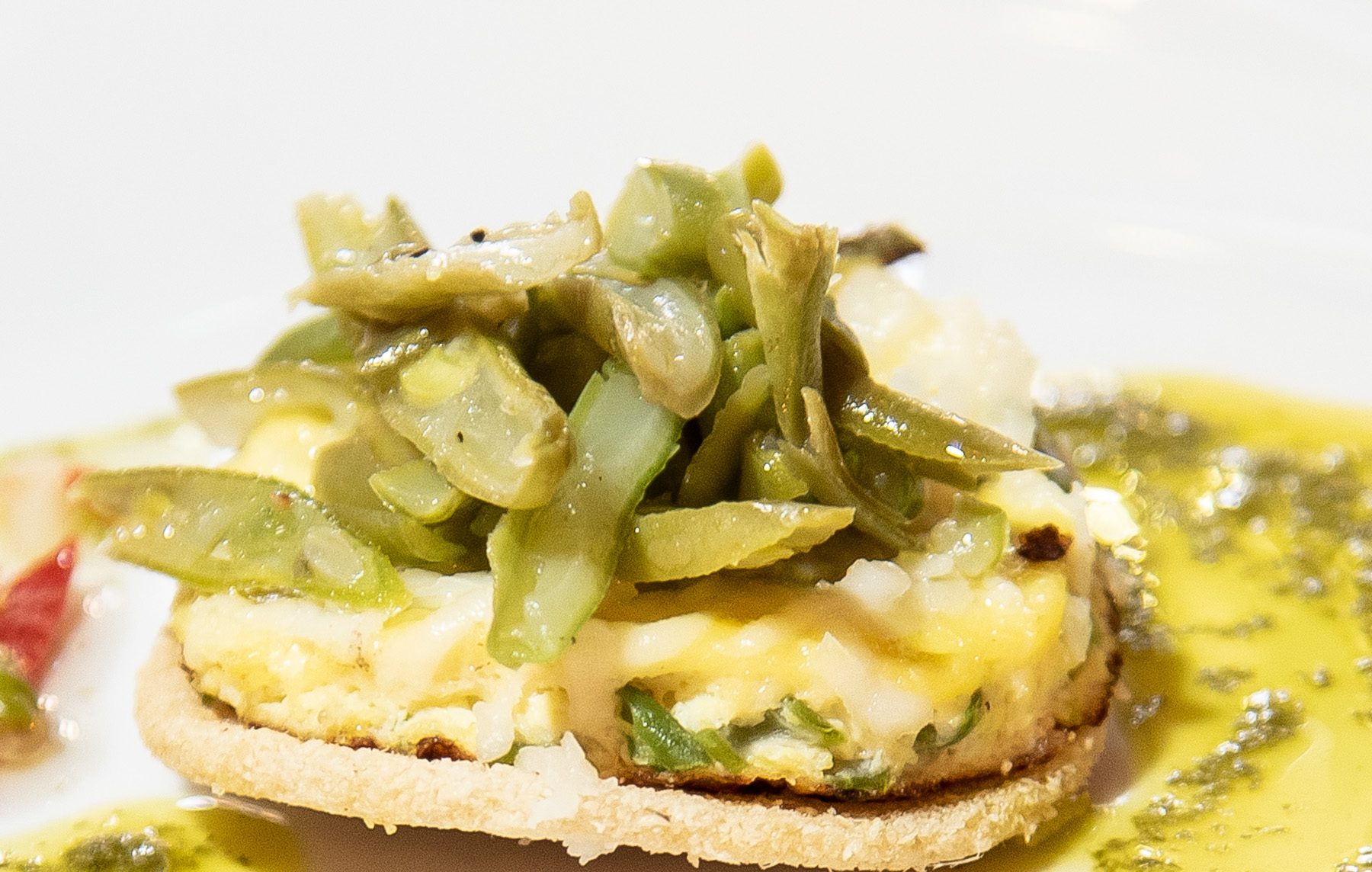 Tortilla de judías verdes con queso