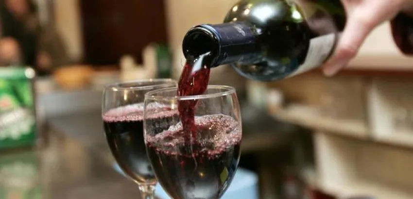 Vino tinto Vino, copa de vino, botella