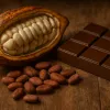 cacao y tableta de chocolate