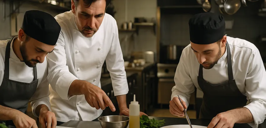 Chef y cocinero ¿Cuál es la diferencia? chef y cocinero en restaurante