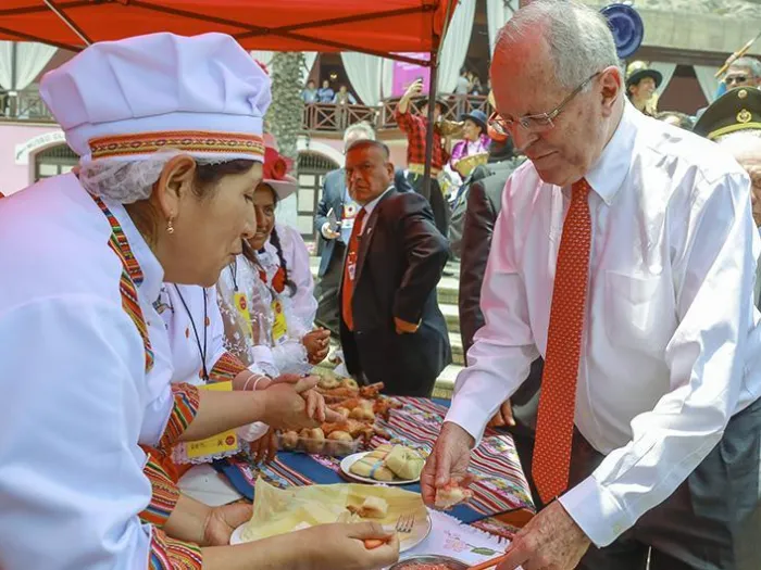 Pedro Pablo Kuczynski, presidente de la República inauguró Mistura 2017 y la catalogó como un emblema de la comida nacional.