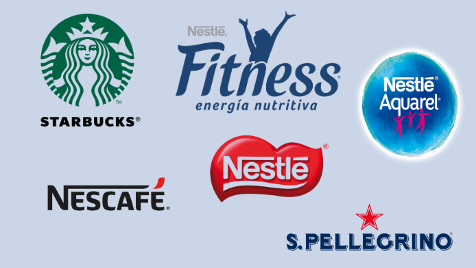 Algunas marcas propiedad de Nestlé