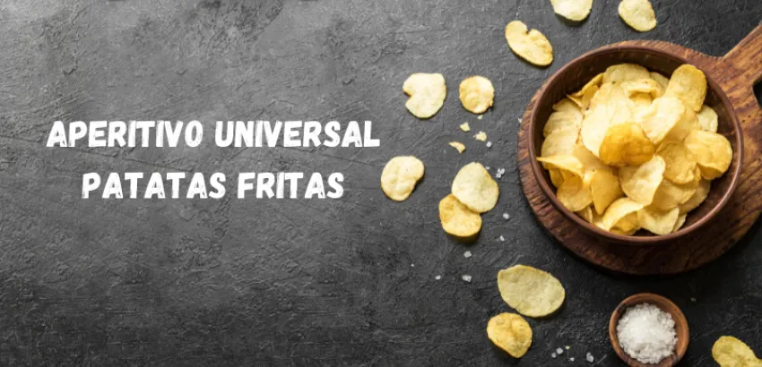 patatas fritas, un aperitivo patatas fritas, un aperitivo