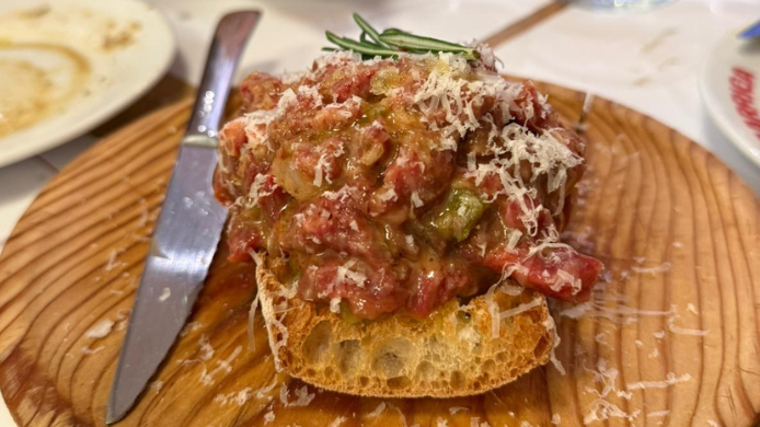 Steak tartar de solomillo de vaca de Barriga