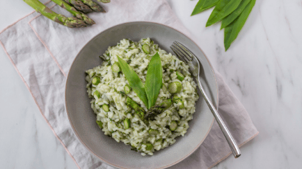 receta risotto con espárragos