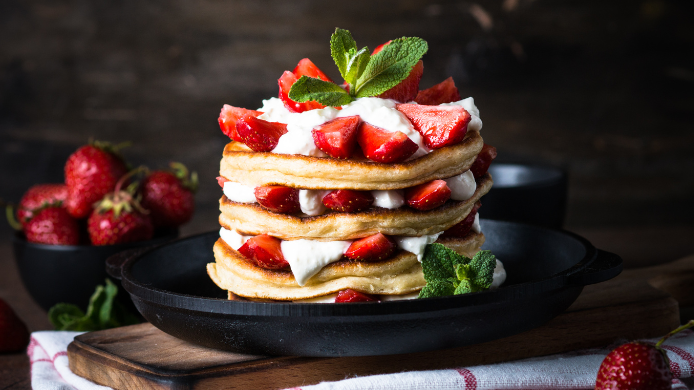 Tortitas de fresas con mascarpone