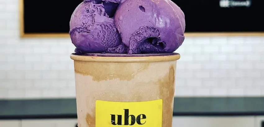 Ube foto tomada de @milkandsugarcreamery Ube foto tomada de @milkandsugarcreamery