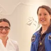La cocinera Anne-Sophie Pic y la astronauta Sophie Adenot