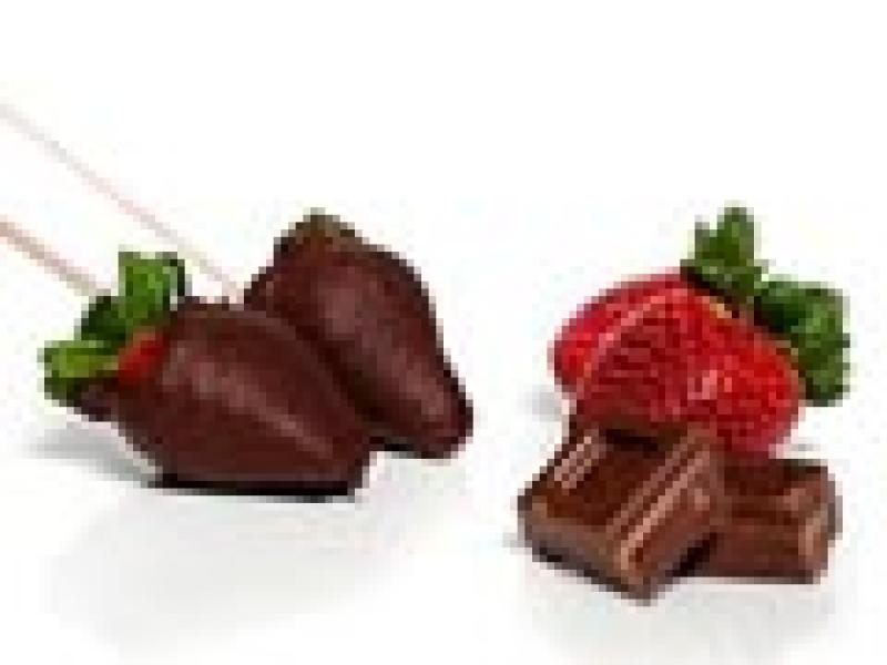 Bombones de fresa navideños