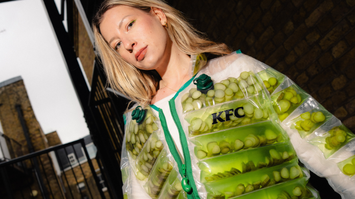 chaqueta de pepinillos de KFC