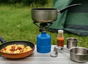 Cocina de camping, sabor y aventura con gas portátil