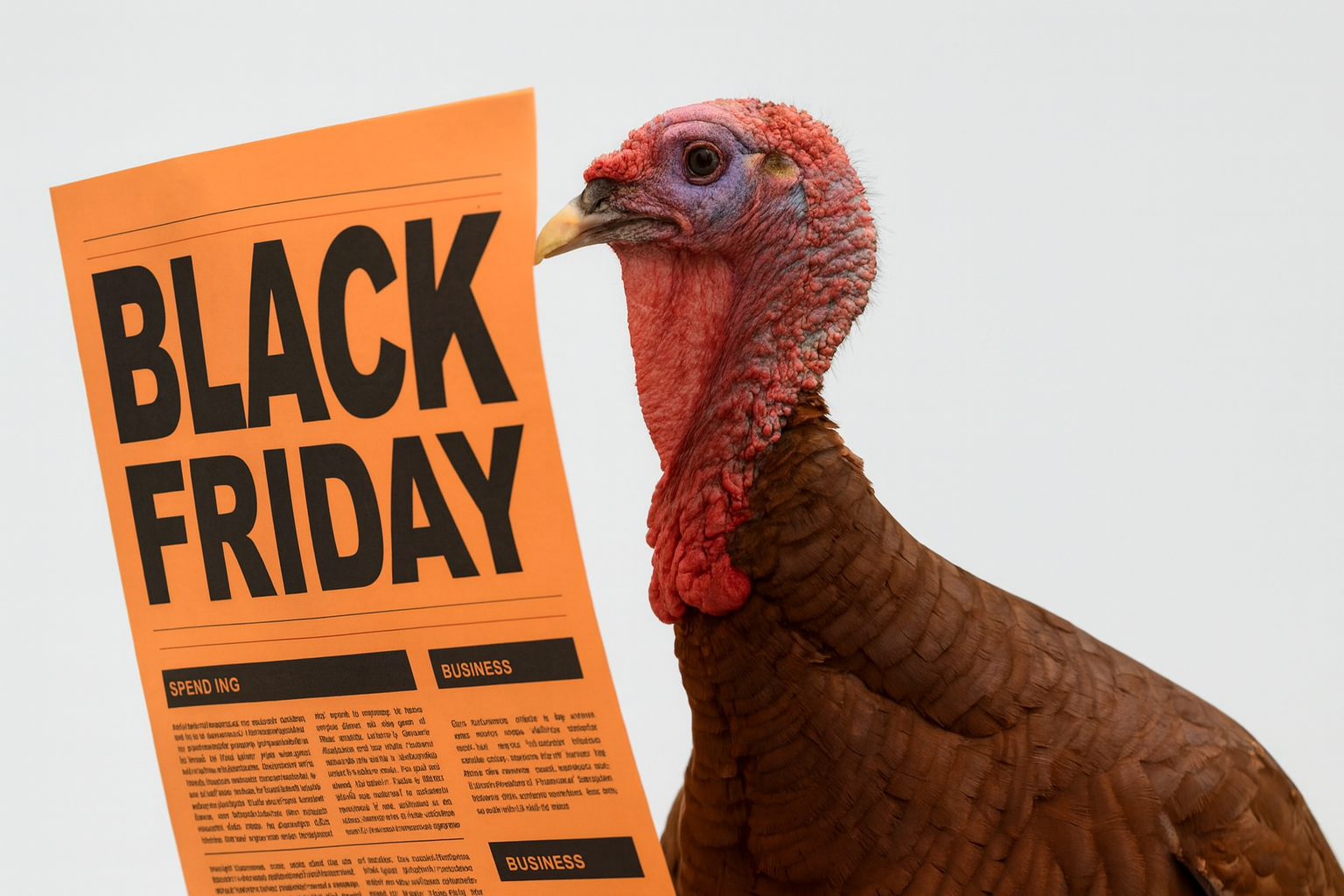 Pavo en thanksgiving esperando blackfriday