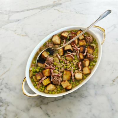 garmugia, sopa italiana hecha a base de verduras y carne