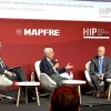 Alfredo Gómez-Acebo, Rafael Ansón y Luis Miguel Polo en el Congreso Europeo de Derecho y Gastronomía en HIP 2025. (Foto: ECNG)