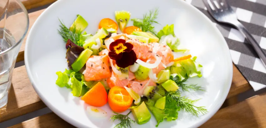 El ceviche de trucha es un plato típico altoandino Plato de Ceviche con trucha