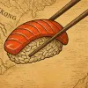 sushi tradicional nigiri con salmón