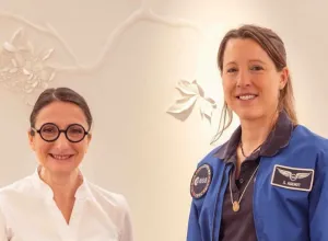 La cocinera Anne-Sophie Pic y la astronauta Sophie Adenot
