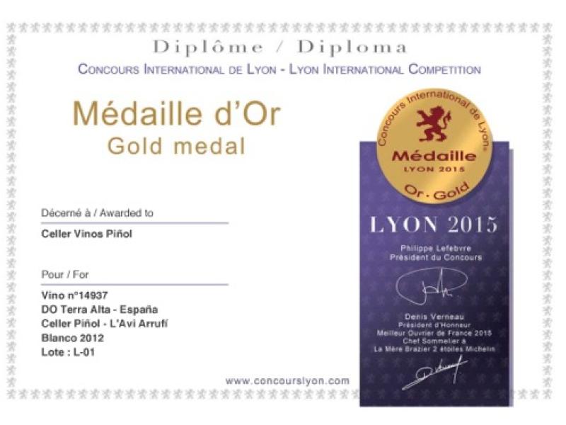 Celler Piñol consigue dos medallas en el Concours International de Lyon
