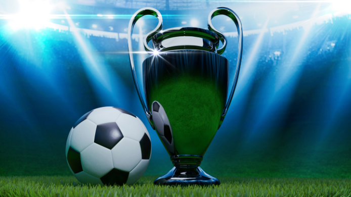 Recreación del trofeo de la Champions League