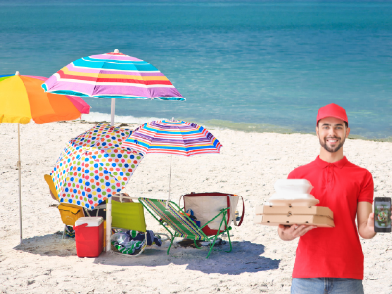El delivery en España llega hasta la playa