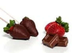 Bombones de fresa navideños