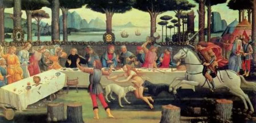 Con Bocaccio de banquete y sobremesa Con Bocaccio de banquete y sobremesa