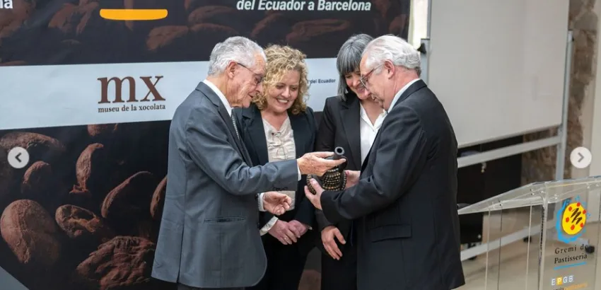 El hallazgo que sitúa el origen del cacao en Ecuador está en el Museo del Chocolate de Barcelona El hallazgo que sitúa el origen del cacao en Ecuador está en el Museo del Chocolate de Barcelona