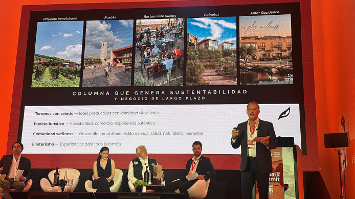Eusebio Goyeneche presentó el proyecto de Puerta del Lobo en la Cumbre Global de OMET 2026