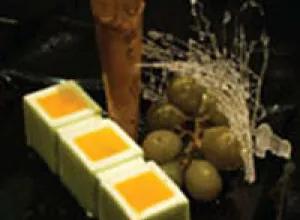 Receta de postre Semifrío con pera al vino tinto