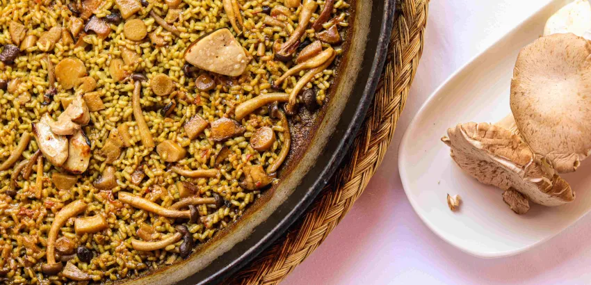 arroz con setas